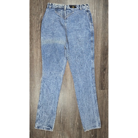 VINTAGE Rocky Mountain Jeans – High Rise Acid Wash – Size 31/11 – Made in USA - Picture 3 of 11